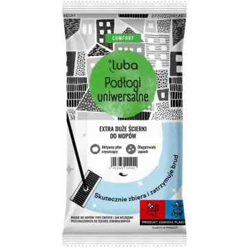 Вологі серветки для миття підлоги Luba Comfort, 12 шт