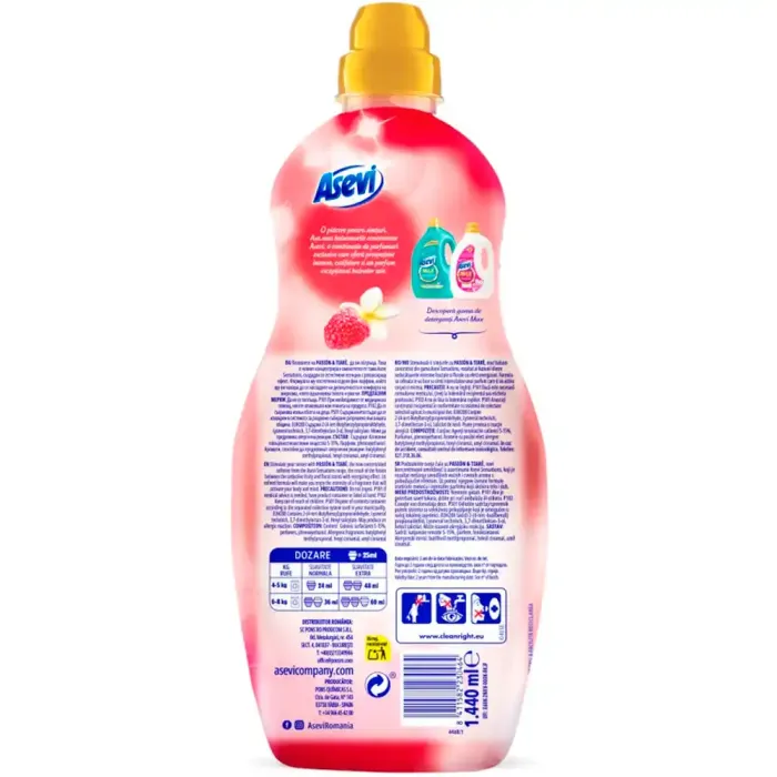 Кондиціонер для білизни Asevi Sensations Passion, 1.44 л (60 прань)