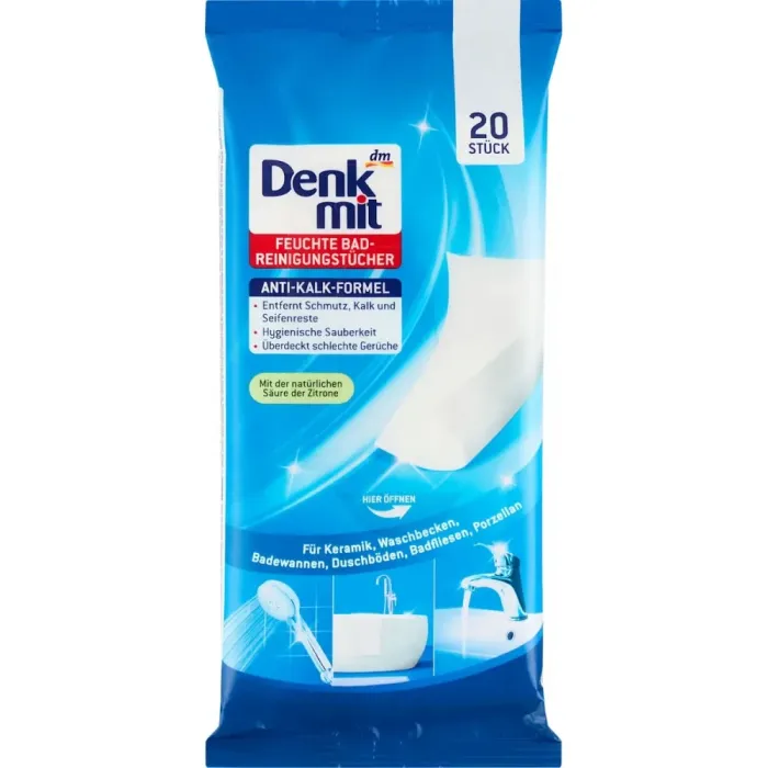 Вологі серветки для ванної кімнати Denkmit Feuchte Reinigungstücher (20 шт)