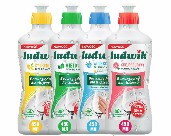 Засіб для миття посуду Ludwik (Людвік) в асортименті, 450 мл
