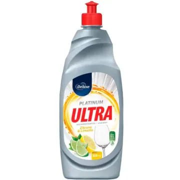 Засіб для миття посуду Deluxe PLATINUM ULTRA Zitrone & Limette, 850 мл.