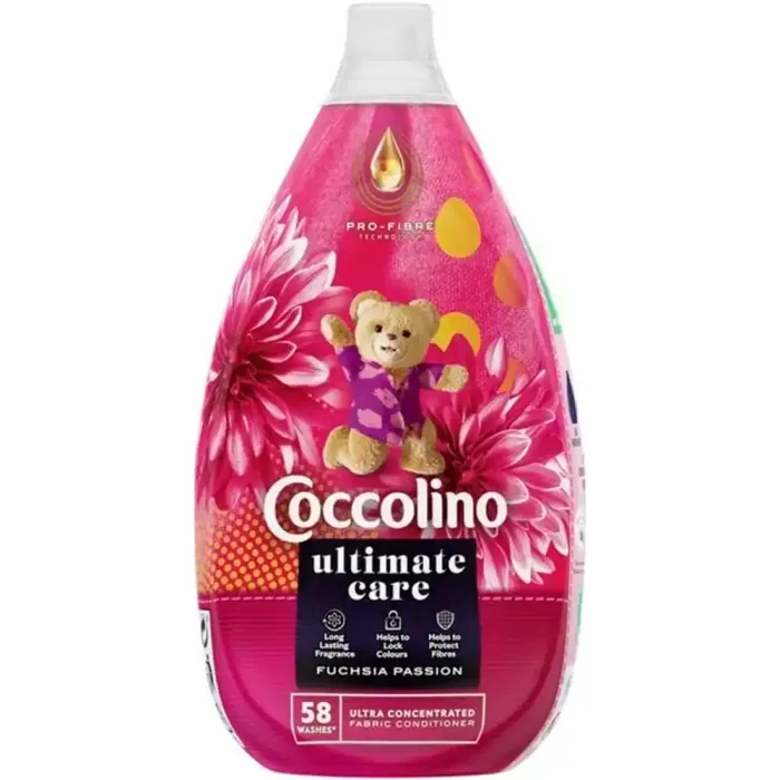 Кондиціонер для білизни Coccolino Fuchsia Passion, 870 мл (58 прань)