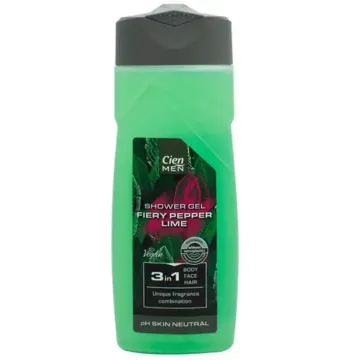 Гель для душа чоловічий 3в1 Cien Fiery Pepper Lime, 300 мл