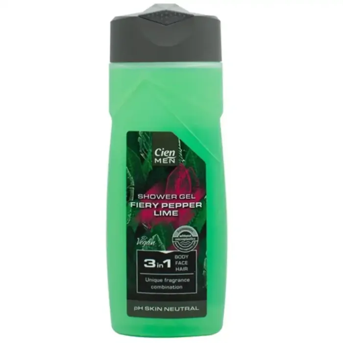 Гель для душа чоловічий 3в1 Cien Fiery Pepper Lime, 300 мл