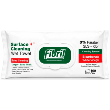 Вологі серветки для прибирання Fibril Cleaning Scented, 100 шт