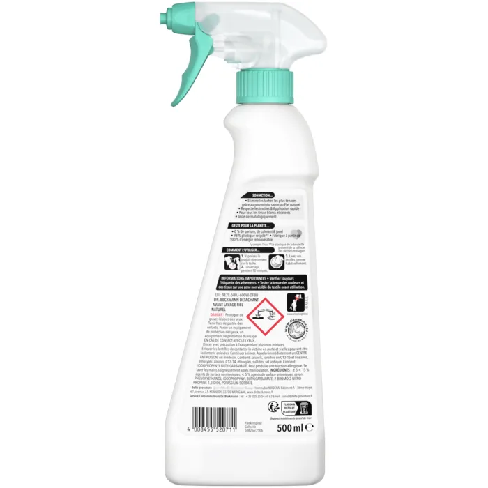 Спрей-плямовивідник Dr. Beckmann Détachant Avant Lavage Fiel Naturel, 500 мл