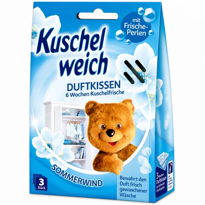 Ароматичні саше для гардеробу Kuschelweich Sommerwind, 3 шт