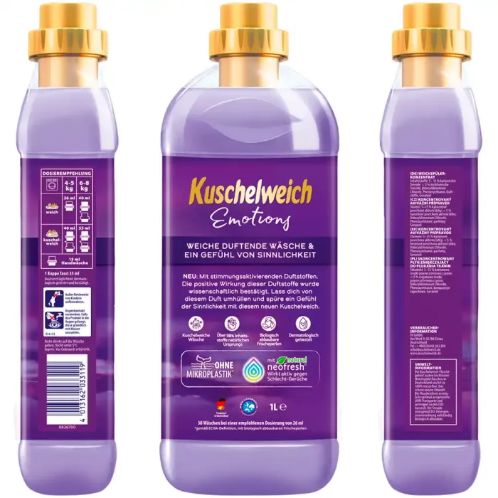 Кондиціонер для білизни Kuschelweich Emotions Sinnlichkeit, 1 л (38 прань)