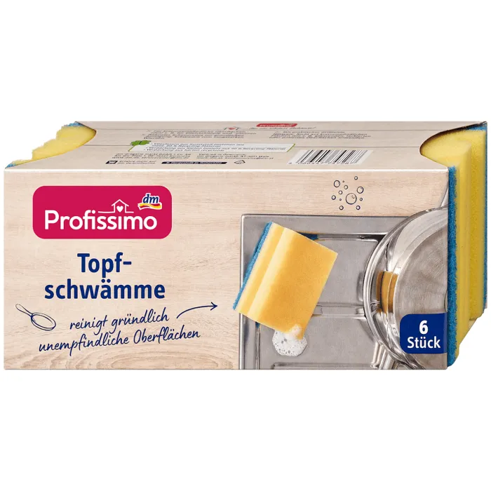 Губки для кухні DM Profissimo Topfschwämme для стійких до подряпин поверхонь, 6 шт