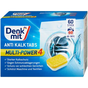 Таблетки від накипу для пральної машини Denkmit Anti-Kalk Tabs Multi-Power 4, 60 шт.