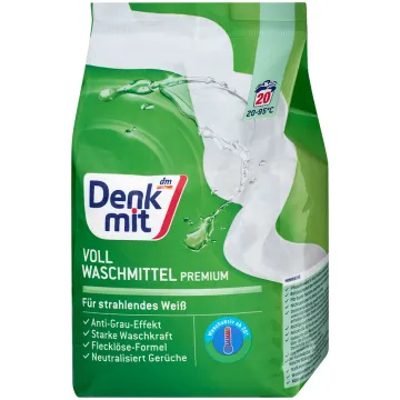 Пральний порошок для білої білизни Denkmit Vоllwaschmittel, 1.35 кг (20 прань)