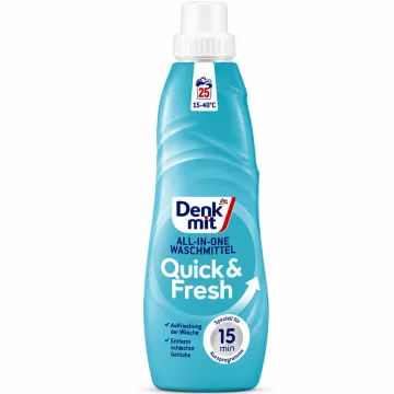 Гель для прання Denkmit All-in-One Quick & Fresh для коротких програм, 1 л (25 прань)