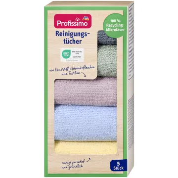 Серветки з мікрофібри Profissimo Reinigungstücher, 30×30 см, 5 шт