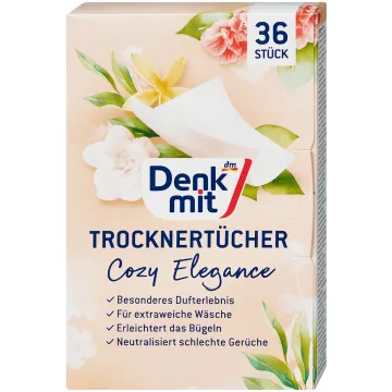 Ароматизовані серветки для сушильної машини Denkmit Cosy Elegance, 36 шт
