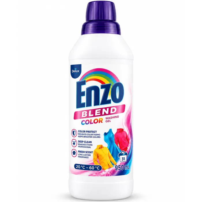Гель для прання кольорових речей Deluxe Enzo Blend Color, 950 мл (31 прання)