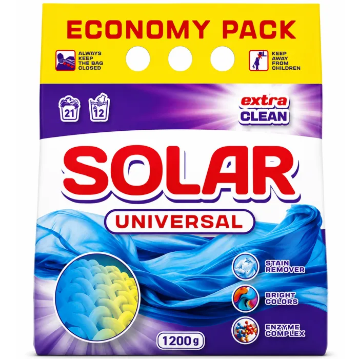 Пральний порошок SOLAR Universal, 1.2 кг (21 прання)