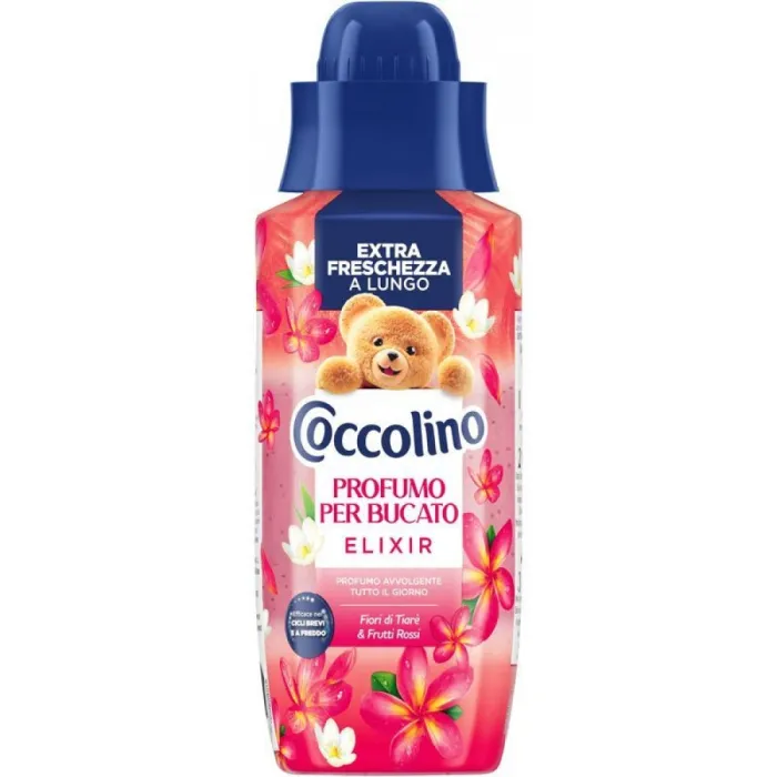 Парфумований еліксир для білизни Coccolino Fiori di Tiare & Frutti Rossi, 342 г