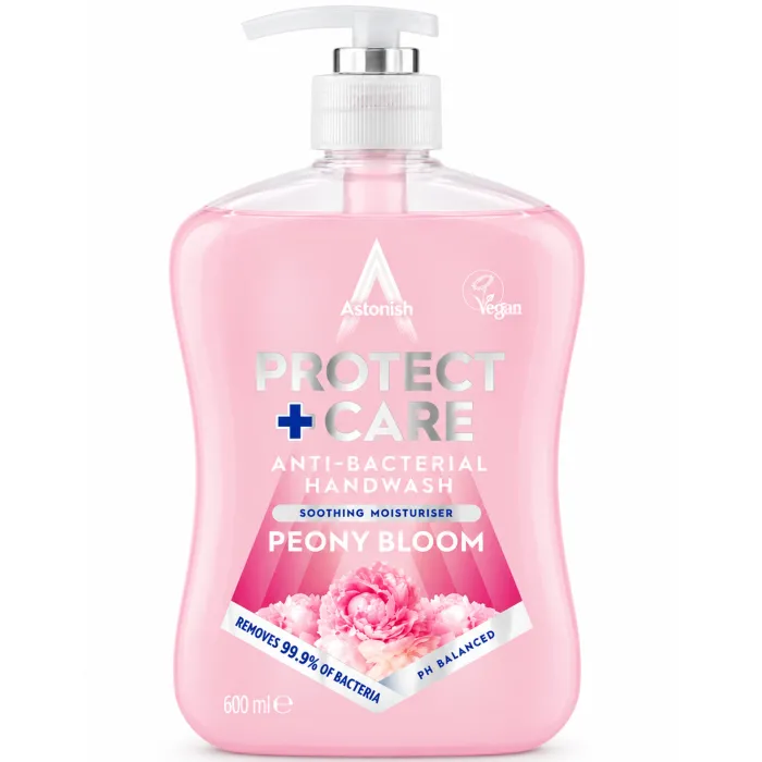 Антибактеріальне рідке мило Astonish Protect + Care Peony Bloom, 600 мл