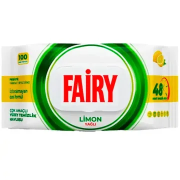 Вологі серветки для прибирання Fairy Limon, 100 шт
