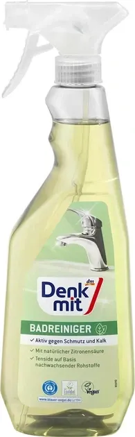 Засіб проти вапняного та мильного нальоту Denkmit Badreiniger Nature, 750 мл