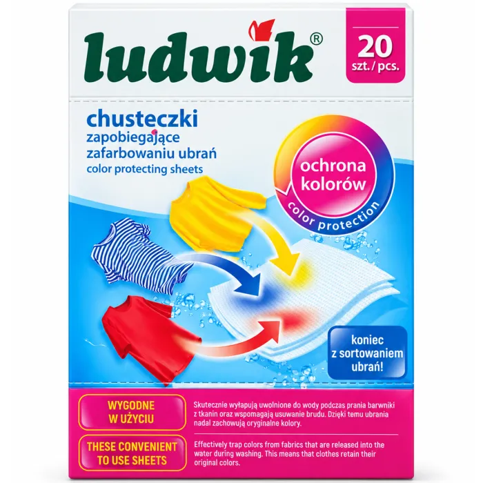 Серветки для прання Ludwik для захисту кольору, 20 шт