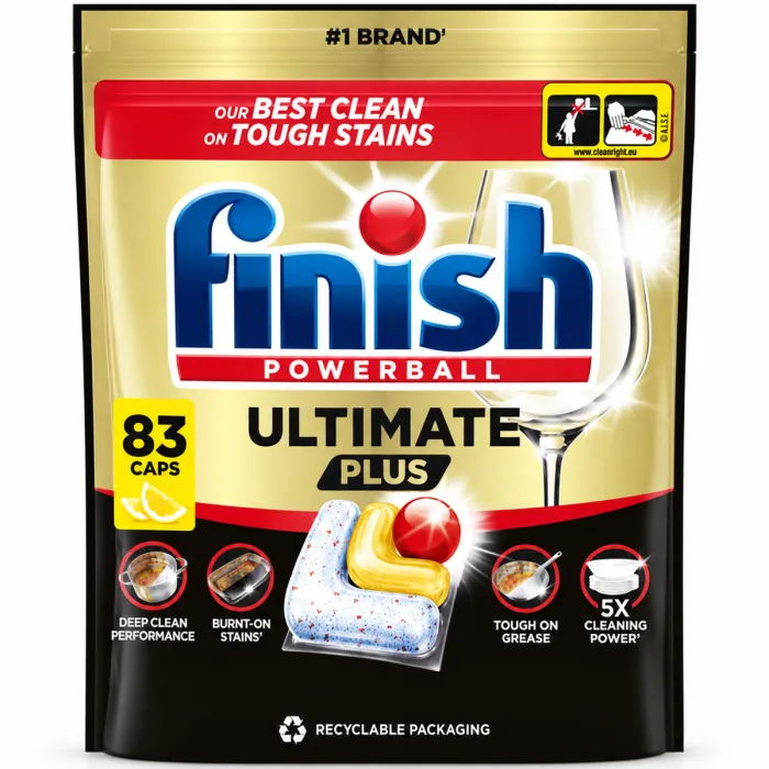 Капсули для посудомийної машини Finish Ultimate Plus All in One Lemon, 83 шт