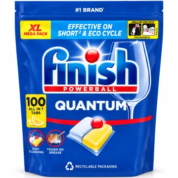 Таблетки для посудомийних машин Finish Quantum All in 1 Lemon, 100 шт