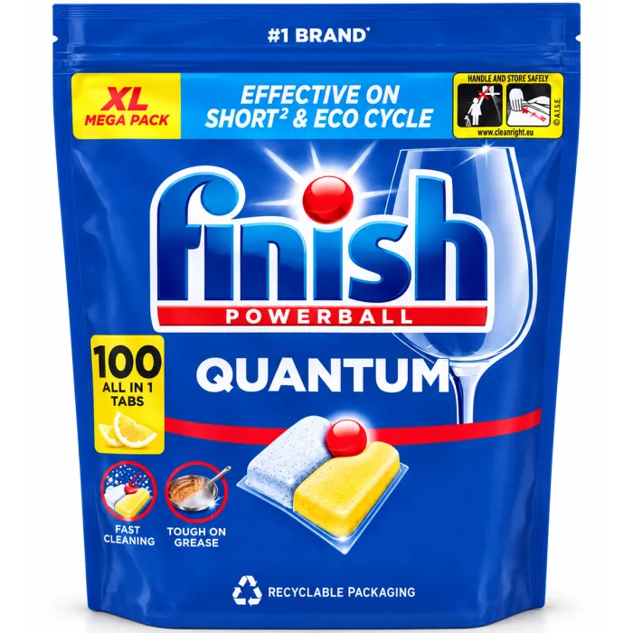 Таблетки для посудомийних машин Finish Quantum All in 1 Lemon, 100 шт