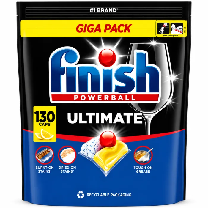Капсули для посудомийних машин Finish Ultimate All in 1 Lemon, 130 шт