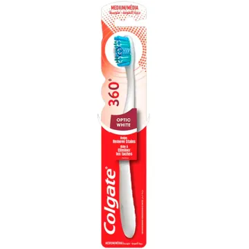 Зубна щітка середньої жорскості Colgate 360 Optic White