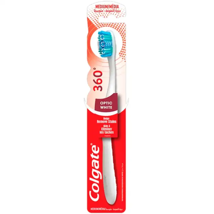 Зубна щітка середньої жорскості Colgate 360 Optic White