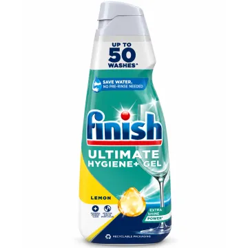 Гель для посудомийної машини Finish Ultimate Hygiene+ Lemon, 1 л (до 50 циклів)
