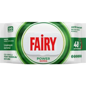 Вологі серветки для прибирання Fairy Power, 100 шт