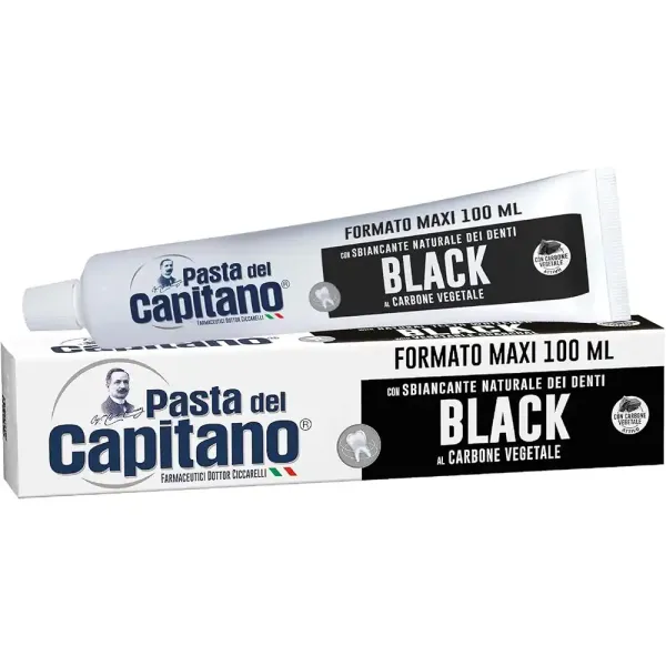 Зубна паста Pasta Del Capitano Black (з деревним вугіллям), 100 мл
