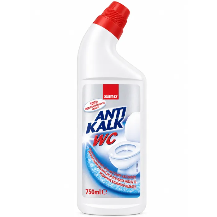 Гель для миття унітазу Sano Anti Kalk WC від вапняного нальоту, 750 мл
