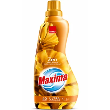 Суперконцентрований пом'якшувач для тканин Sano Maxima Zen, 1 л (40 прань)