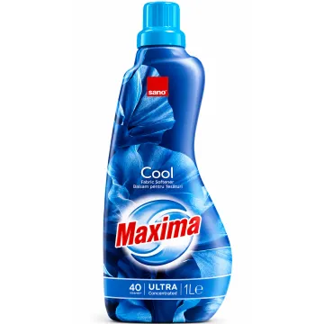Суперконцентрований пом'якшувач для тканин Sano Maxima Cool, 1 л (40 прань)