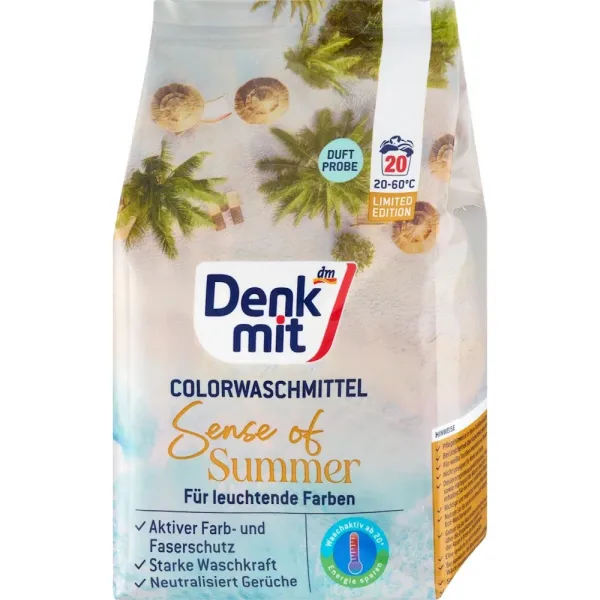 Пральний порошок для кольорового Denkmit Sense of Summer, 1.3 кг (20 прань)