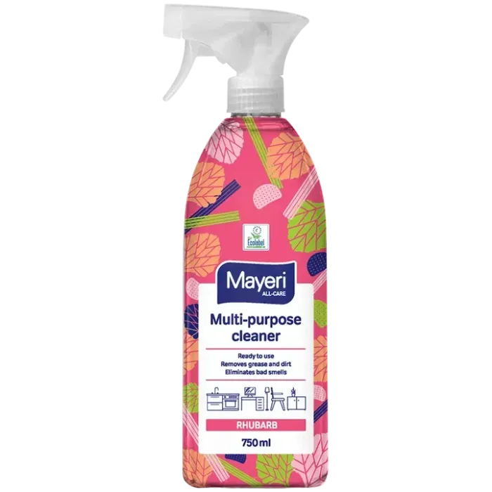 Засіб для очищення всіх водостійких поверхонь Mayeri Multi-Purpose Cleaner Ревень, 750 мл