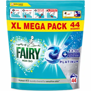 Капсули для прання дитячої білизни Fairy Platinum Non-Bio Extra, 44 шт