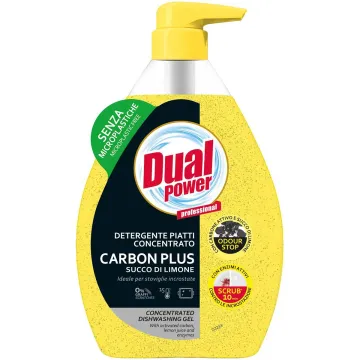 Гель для ручного миття посуду Dual Power Carbon Plus Lemon, 600 мл