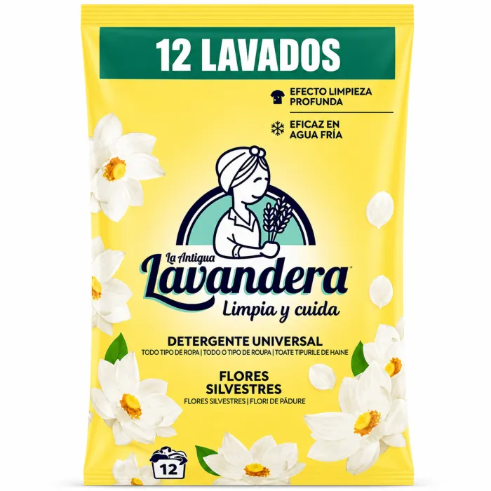 Пральний порошок Lavandera Flores Silvestres універсальний з ароматом польових квітів, 660 г (12 прань)
