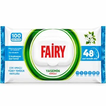 Універсальні вологі серветки для прибирання Fairy з ароматом жасмину, 100 шт