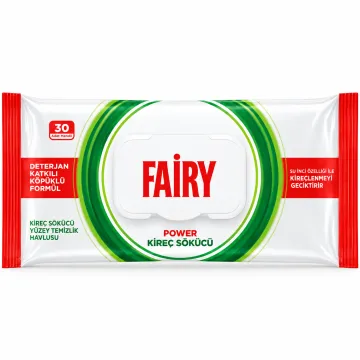 Вологі серветки Fairy Power для видалення вапняного нальоту, 30 шт