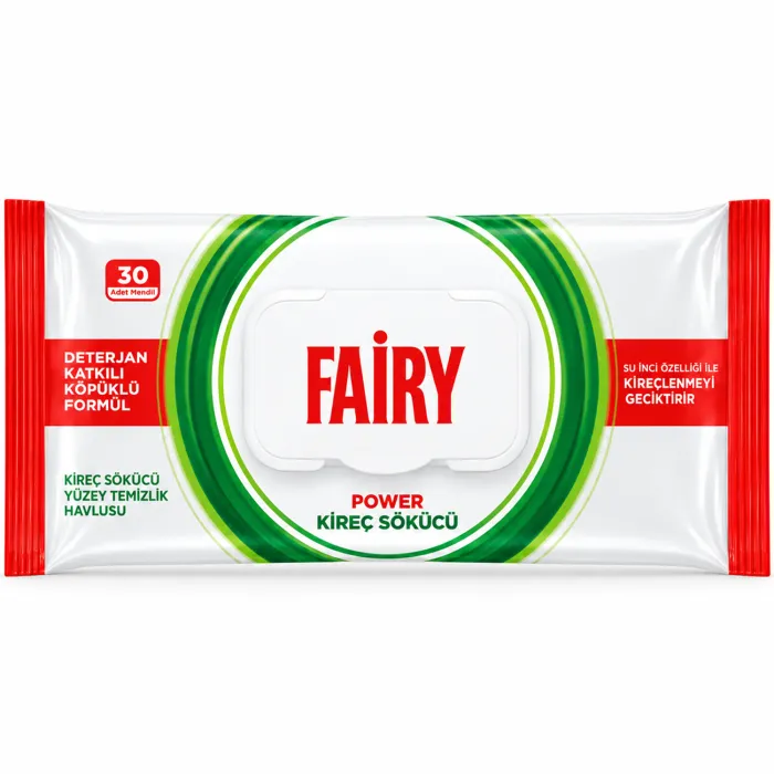 Вологі серветки Fairy Power для видалення вапняного нальоту, 30 шт