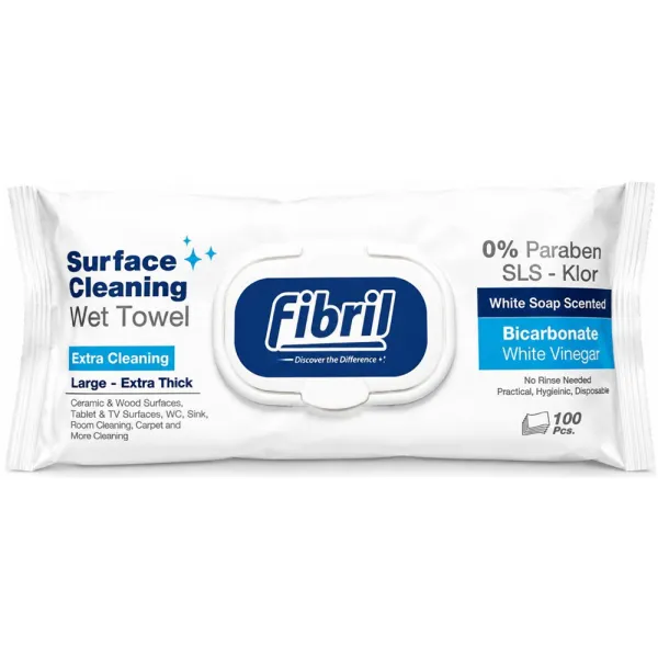 Вологі серветки для прибирання Fibril White Soap Scented, 100 шт
