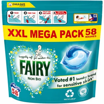 Капсули для прання дитячої білизни Fairy Non-Bio, 58 шт