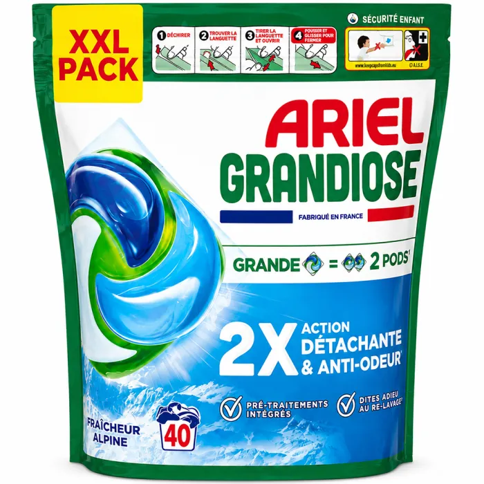Капсули для прання Ariel Grandiose Fraicheur Alpine, 40 шт