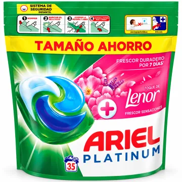 Капсули для прання Ariel Platinum + Lenor Frescor Sensaciones, 35 шт
