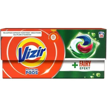 Капсули для прання Vizir 4в1 Platinum Pods + Fairy Effect, 26 шт